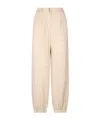 Liu •jo Embroidered Logo Casual Pants In Neutral
