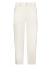 Liu •jo Denim Trousers With Belt Loops In Gray
