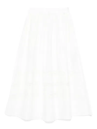LIU •JO EMBROIDERED MIDI SKIRT