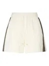 Liu •jo Embroidered Cotton Shorts In White