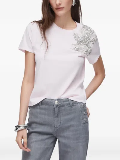 Liu •jo Embroidered T-shirt In White