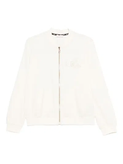 Liu •jo Embroidered Zip-fastening Top In White