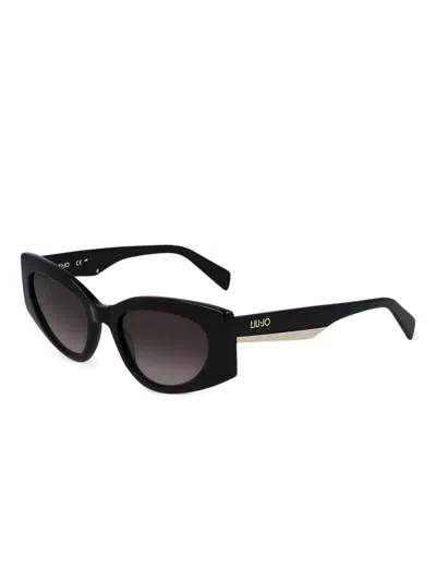 Liu •jo Engraved Sunglasses In Black