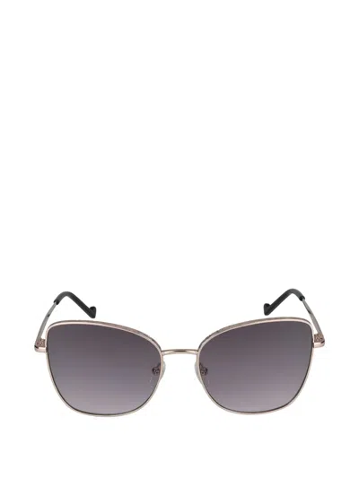 Liu •jo Engraved-frame Geometric-frame Sunglasses In Pink