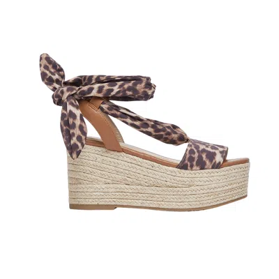 Liu •jo Liu Jo Espadrillas Women's Sandals Bali 03 With Saws In Corda And Leopard Leather In Brown