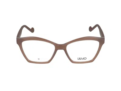 Liu •jo Autry Medalist Low Sneakers In White And Green Leather In Brown