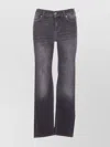 Liu •jo Faded Trousers With Belt Loops And Rivets In Gray