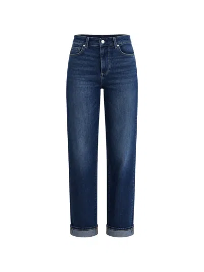 Liu •jo Faded Turn-up Jeans In Blue