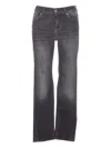 Liu •jo Faded Trousers With Belt Loops And Rivets In Gray