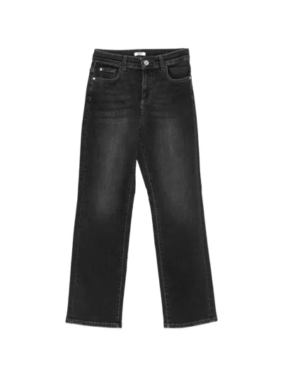 Liu •jo Kids' Faded-effect Jeans In Black