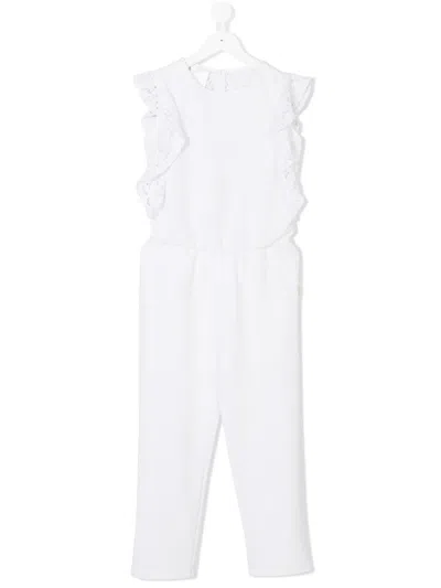 Liu •jo Kids' Fairy Days Jumpsuit In White