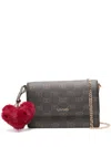 Liu •jo Faux-fur Charm Cross Body Bag In Brown