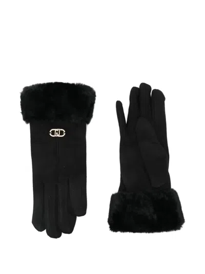 LIU •JO FAUX-FUR CUFF GLOVES
