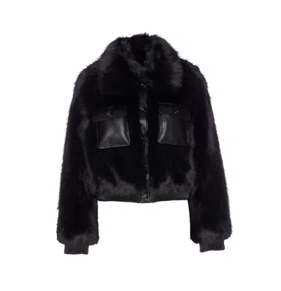 Liu •jo Black Faux Fur Jacket