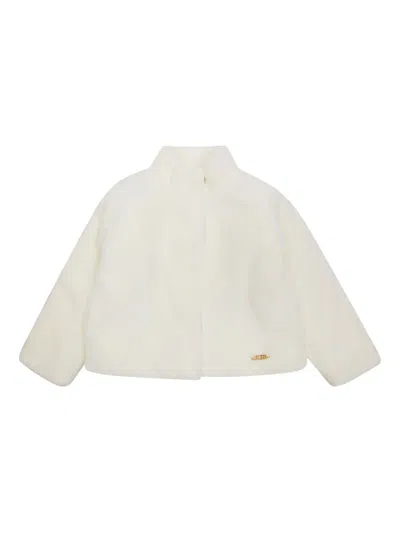 Liu •jo Kids' Faux-fur Jacket In White