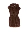 Liu •jo Faux Fur Vest In Neutral