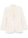 Liu •jo Faux-leather Blazer In Neutrals