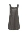 Liu •jo Faux Leather Mini Dress In Gray