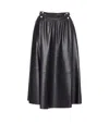 Liu •jo Liu Jo A-line Skirt With Button Detailing And Gathered Waistband In Black
