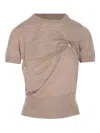Liu •jo Faux-pearl-embellished Top In Brown