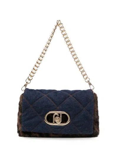 Liu •jo Faux-fur Shoulder Bag In Black