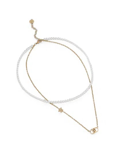Liu •jo Faux-pearl Star-motif Necklace In Multi