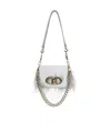 Liu •jo Feather-trimmed Shoulder Bag In White