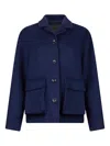 Liu •jo Jacket With Pockets In Blue