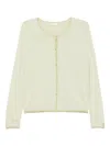Liu •jo Fine-knit Cardigan In Green