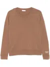 Liu •jo Fine-knit Sweater In Brown