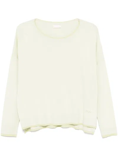 Liu •jo Fine-knit Top In Green