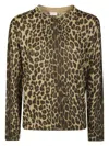 Liu •jo Fitted Long-sleeved Top With Bold Animal Print In Animal Print