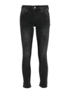 Liu •jo Bottom Up Skinny Jeans In Black