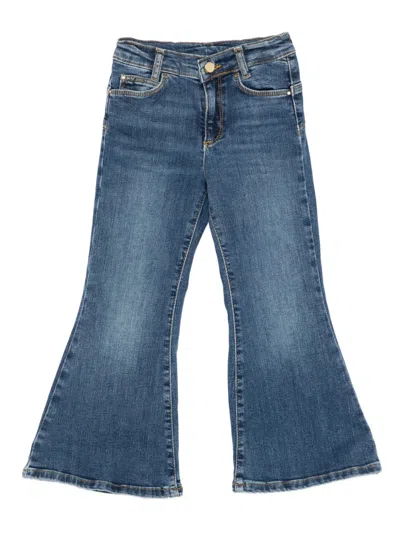 Liu •jo Kids' Five-pocket Flared Jeans In Blue