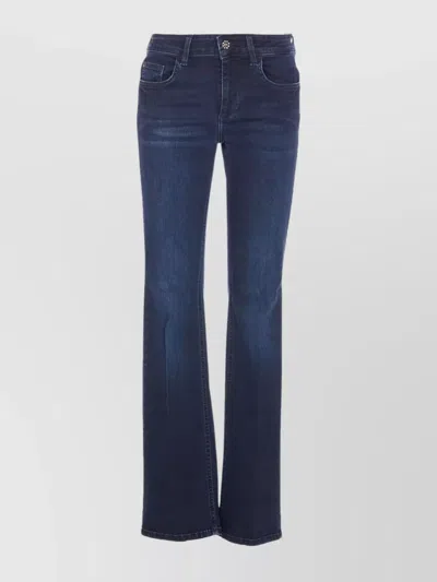 Liu •jo Five-pocket Trousers With Back Patch Pockets In Blue