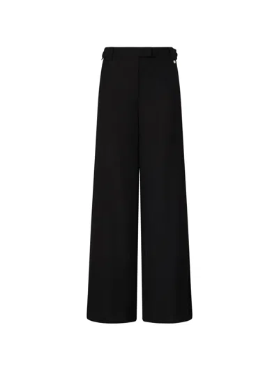 Liu •jo Flamed Viscose Trousers In Black