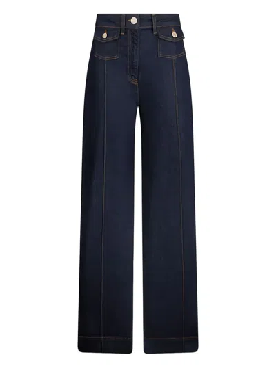 Liu •jo Flap Pocket Flared Jeans In Blue