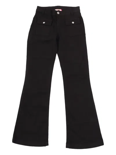 Liu •jo Flap-pocket Trousers In Black