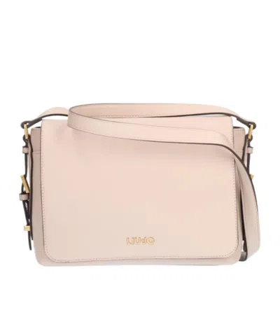 Liu •jo Flap Shoulder Bag In Neutral