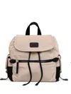 Liu •jo Flap Top Drawstring Backpack In Neutral