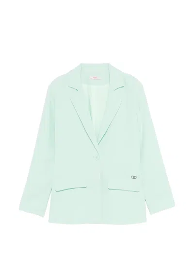 Liu •jo Kids' Flap-pocket Blazer In Green