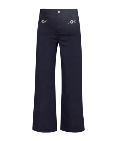 Liu •jo Flare-leg Cropped Trousers In Black