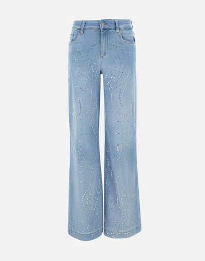 Liu •jo Liu Jo Flare Studded Stretch Denim Jeans