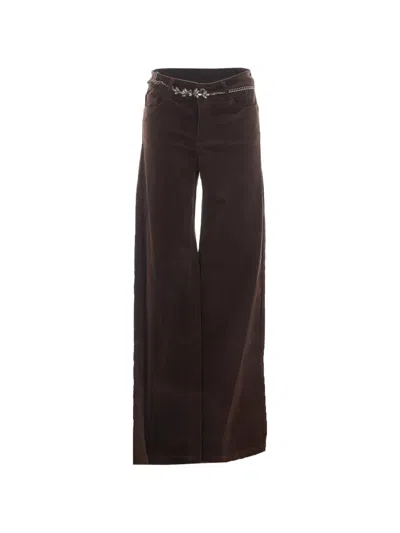 Liu •jo Flare Trousers In Brown