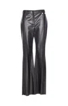 Liu •jo Flare Trousers In Coated Fabric In Black