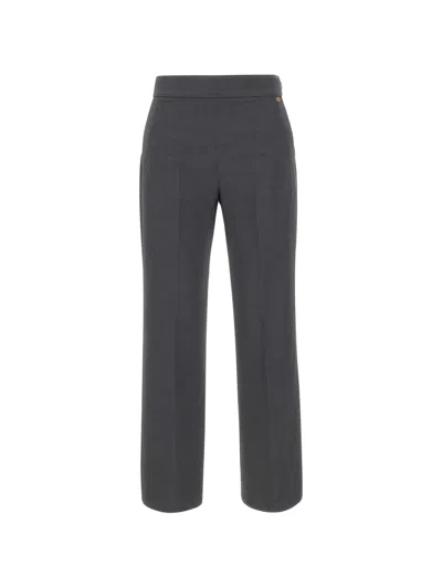 Liu •jo Flare Trousers In Flannel In Grey