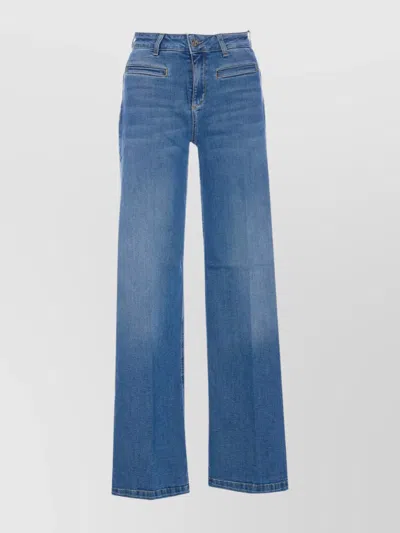 LIU •JO FLARE WIDE LEG DENIM TROUSERS