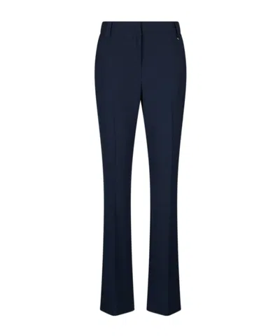 Liu •jo Liu Jo Flared Cady Crepe Trousers In Blue