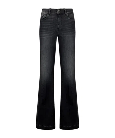 Liu •jo Flared Denim Trousers In Black