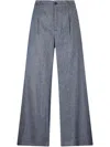 Liu •jo Flared Denim Trousers In Blue